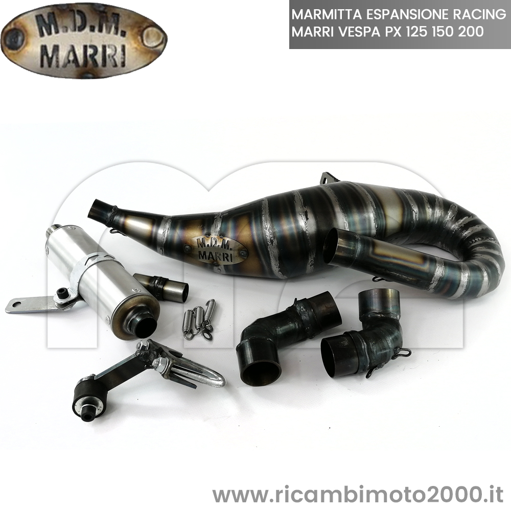 Marmitte: MARMITTA SCARICO RACING MARRI PIAGGIO VESPA LML PX 125 150 200